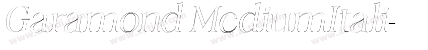 Garamond MediumItali字体转换 Garamond MediumItali字体转换